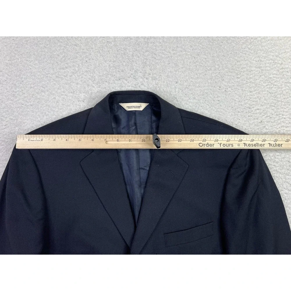 Pronto Uomo Blazer Mens 42 Regular Navy Reda Super 110s Wool 3 Button Sport Coat